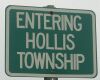 Entering Hollis Township street sign